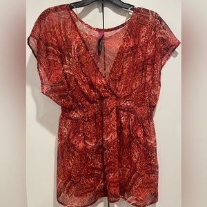 EUC Pure Energy Sheer Blouse Size Large